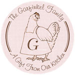 Name Doodles - Large Round Gift Stickers (Culinary Hen)